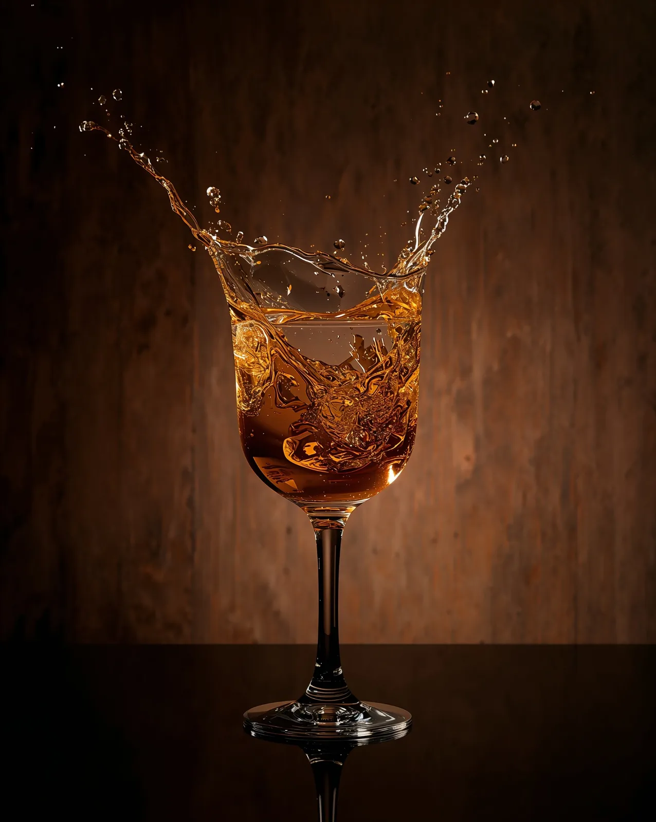 Verre ambré en splash